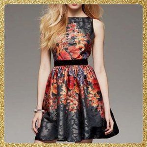 🌟HP🌟 Adrianna Papell Metallic Floral Fit & Flare